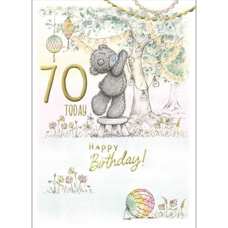 70th Bear Hanging Lights Me to You Bear Birthday Card  £1.79