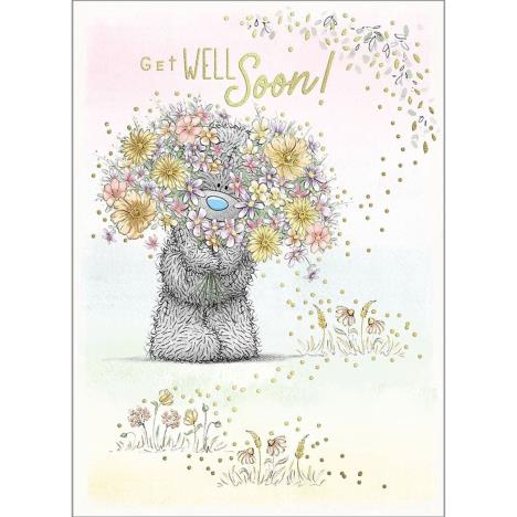 Bear Peaking Through Bouquet Me to You Bear Get Well Soon Card  £1.79