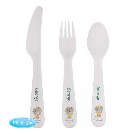 Personalised Tiny Tatty Teddy Jungle Animals Plastic 3 Pc Cutlery Set  £9.99