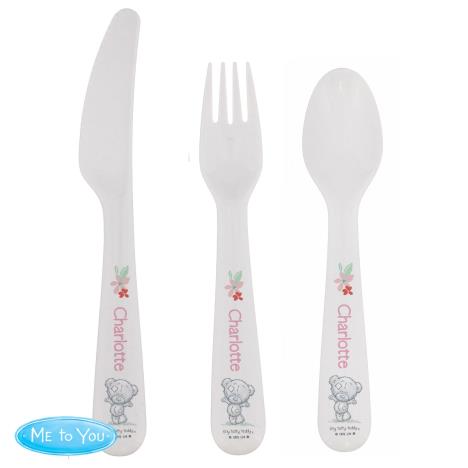 Personalised Tiny Tatty Teddy Woodland Animal 3 Pc Cutlery Set  £9.99