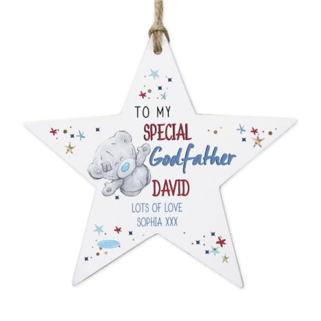 Personalised Me to You Godfather Wooden Star Decoration  £10.99