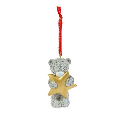 Holding Gold Star Me to You Bear Tree Decoration  £4.99