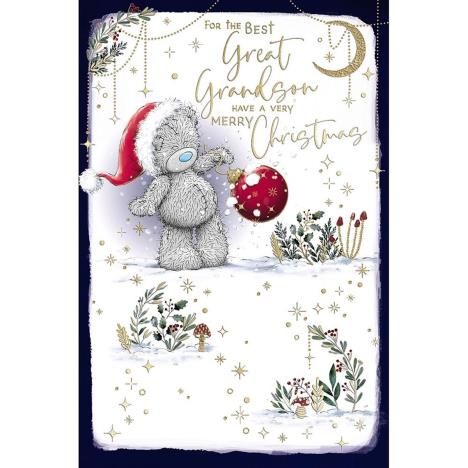 Best Great Grandson Me to You Bear Christmas Card  £1.89