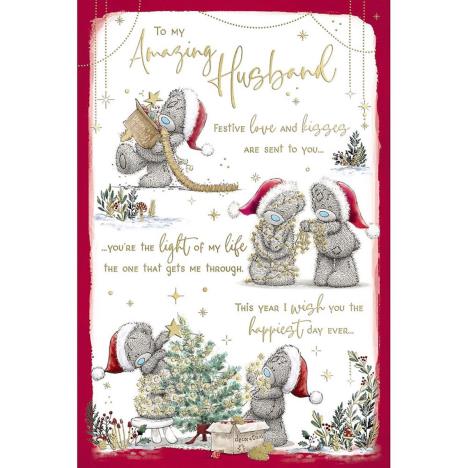 Amazing Husband Verse Me to You Bear Christmas Card  £3.59