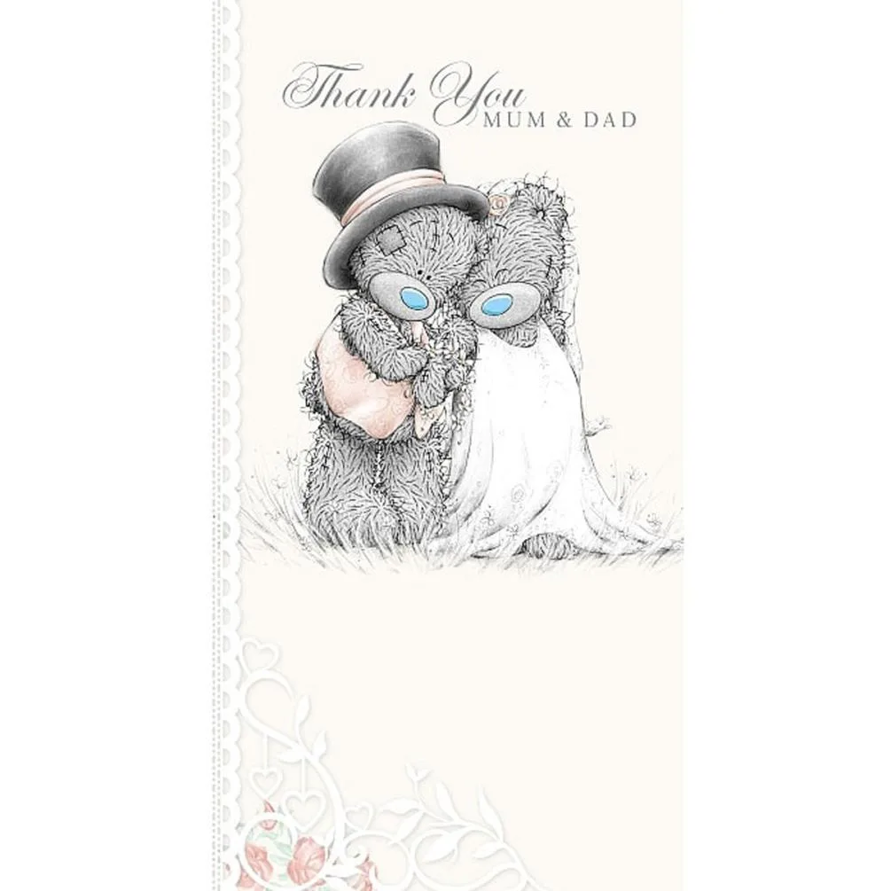 Thank You Mum and Dad Me to You Wedding Card