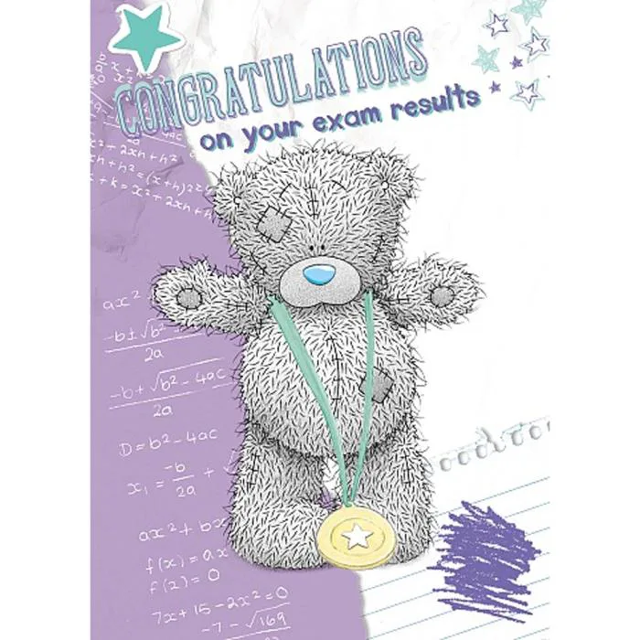 Exam Results Congratulations Me to You Bear Card