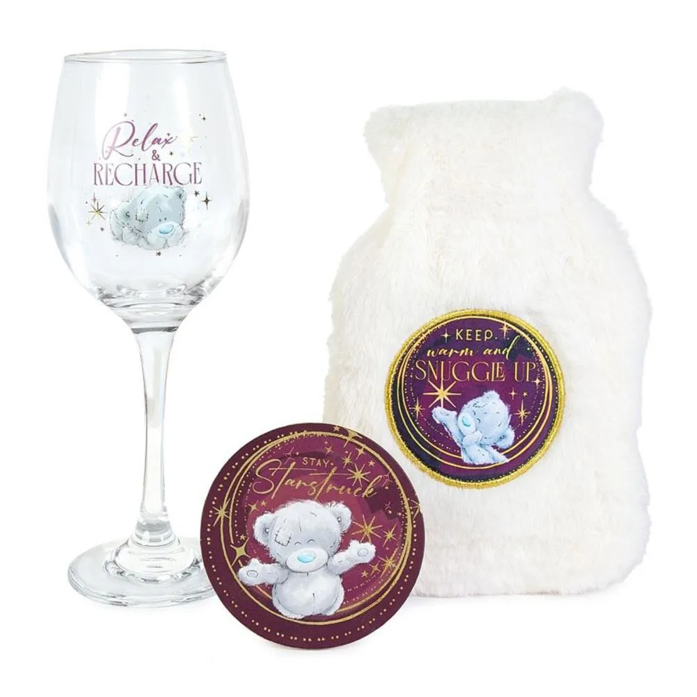 Hot Water Bottle Wine Glass &amp; Coaster Me to You Bear Gift Set