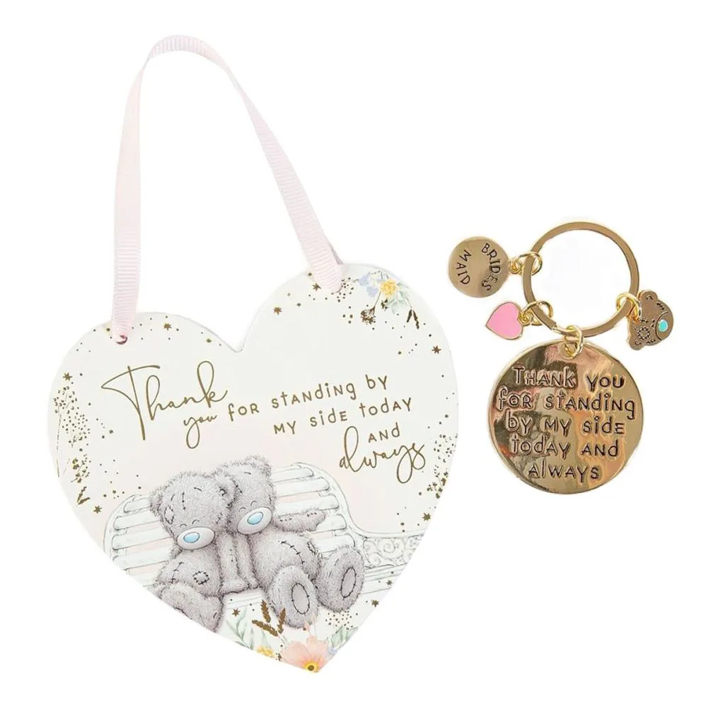 Me to You Bear Bridesmaid Keyring &amp; Plaque Set