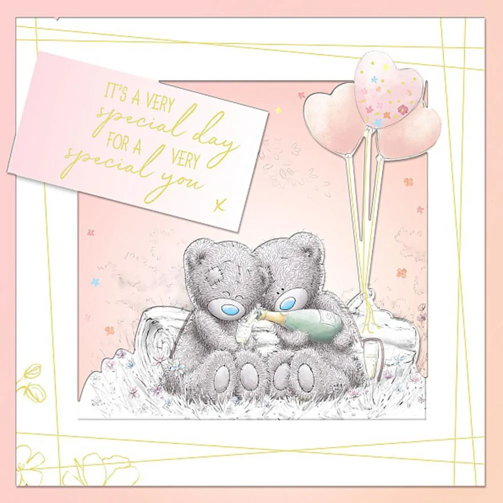 A Very Special Day Handmade Me to You Bear Birthday Card
