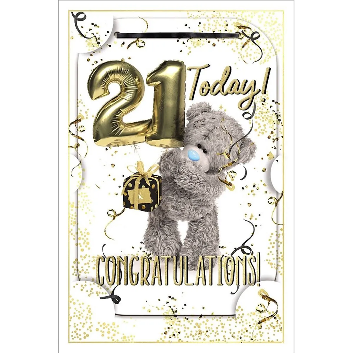 3D Holographic Keepsake 21st Birthday Me to You Bear Card