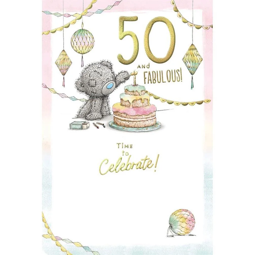 50 &amp; Fabulous Me to You Bear 50th Birthday Card