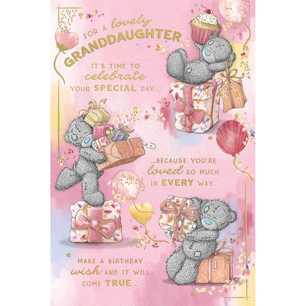 Lovely Granddaughter Verse Me to You Bear Birthday Card