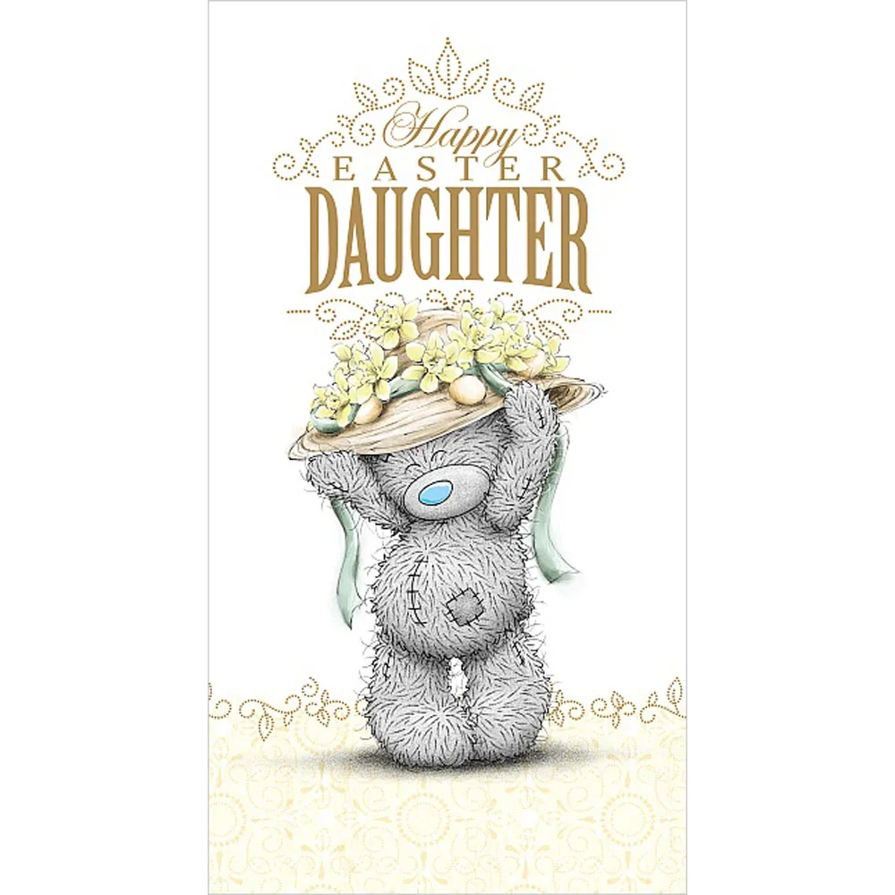 Daughter Me to You Bear Easter Card
