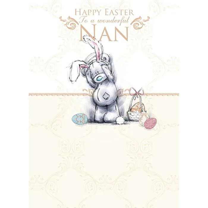 Wonderful Nan Me to You Bear Easter Card