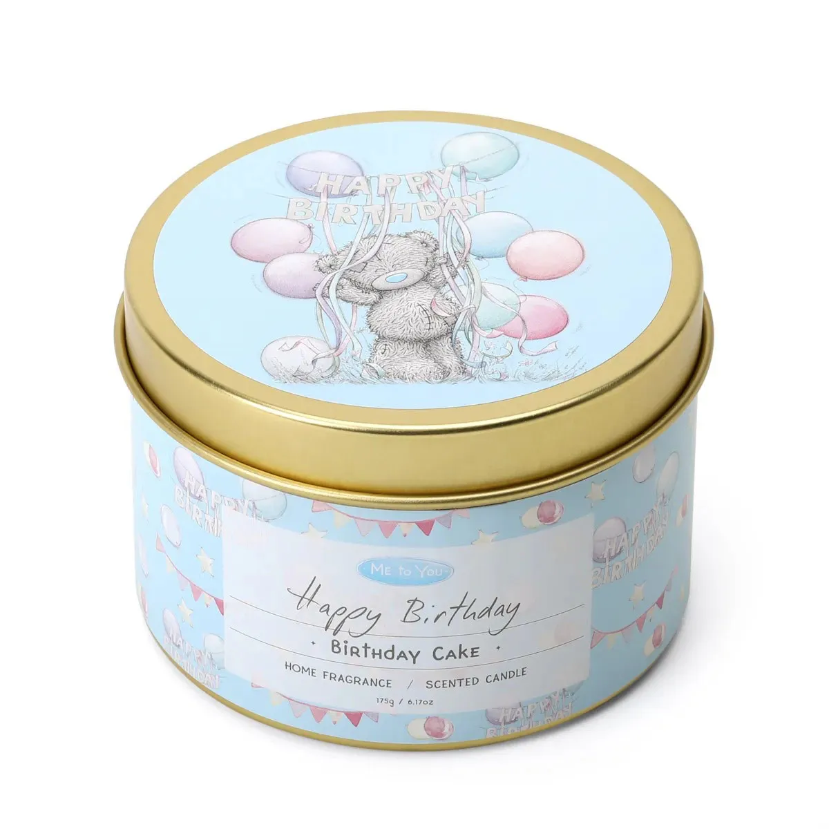 Happy Birthday Me to You Bear Tin Candle