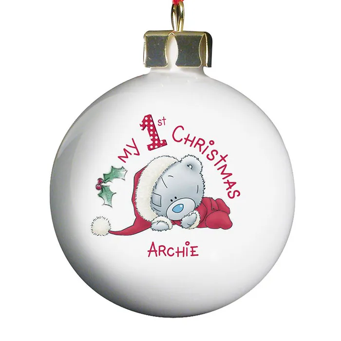 Personalised Tiny Tatty Teddy My 1st Christmas Bauble