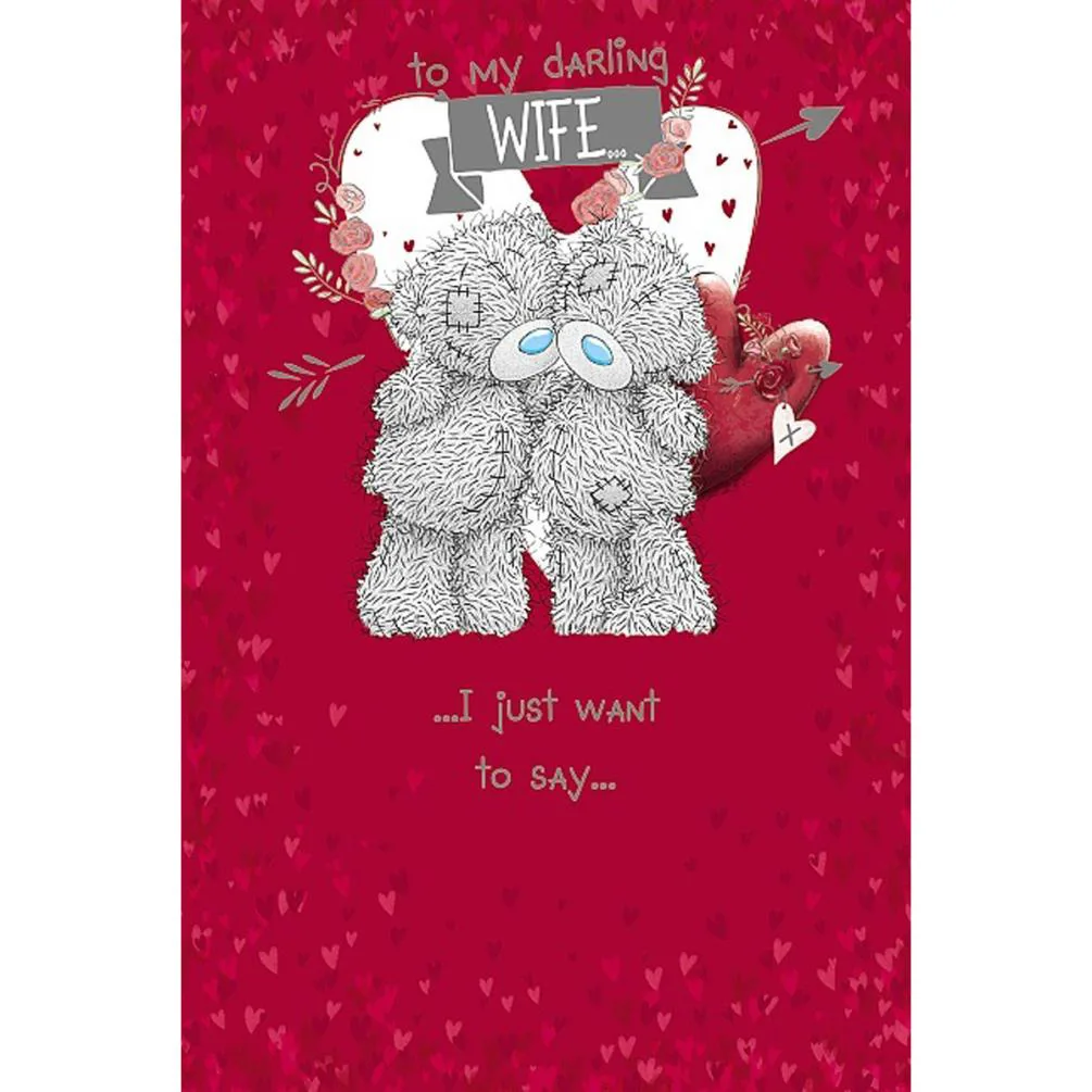 Wife Me to You Bear Valentines Day Card