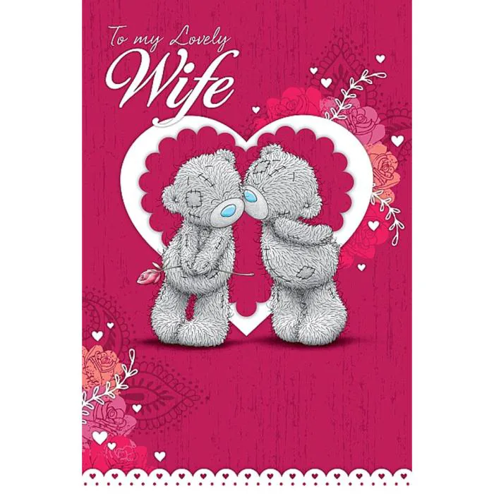3D Holographic Wife Me to You Bear Valentines Day Card