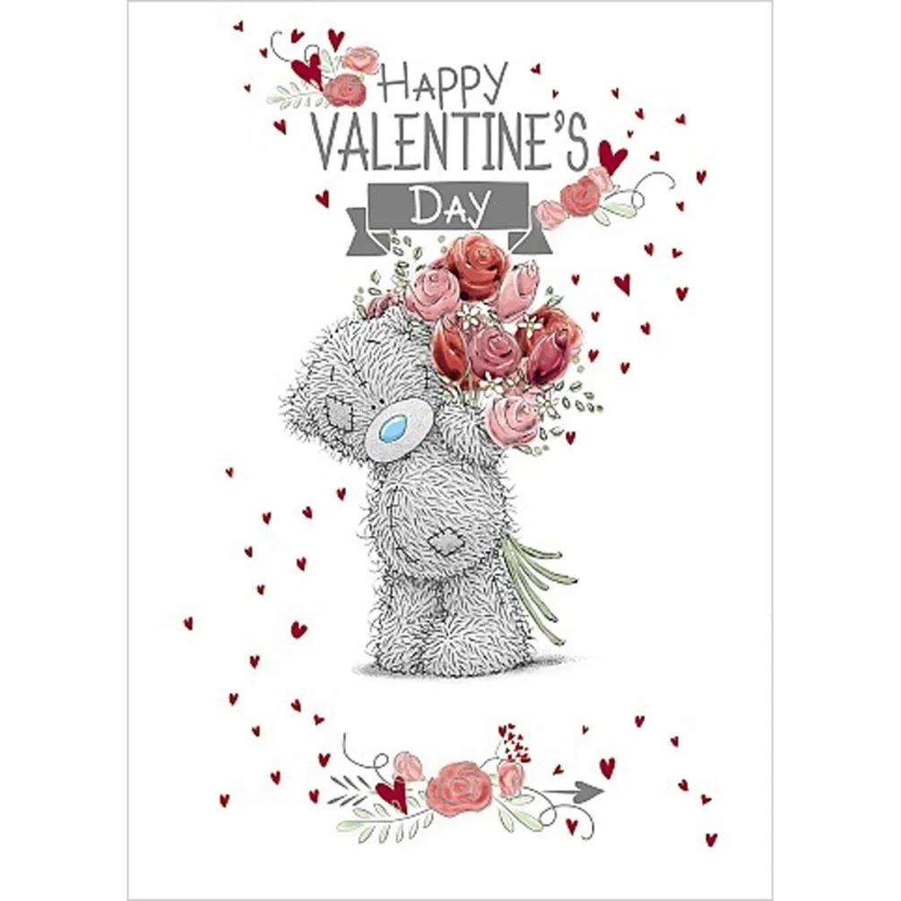 Rose Bouquet Me to You Bear Valentines Day Card