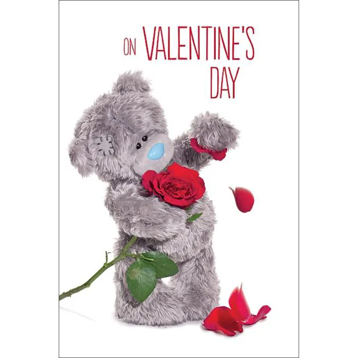 3D Holographic Rose Me to You Bear Valentines Day Card