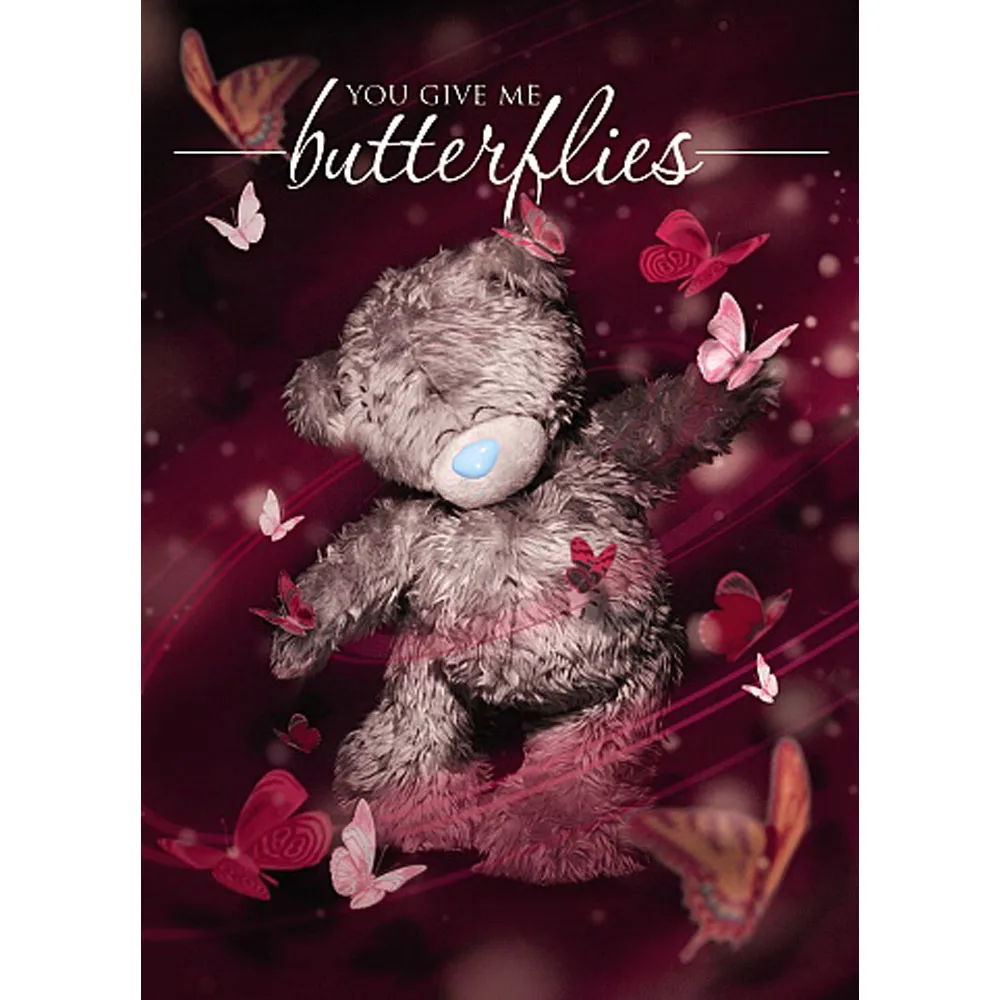 3D Holographic You Give Me Butterflies Valentine