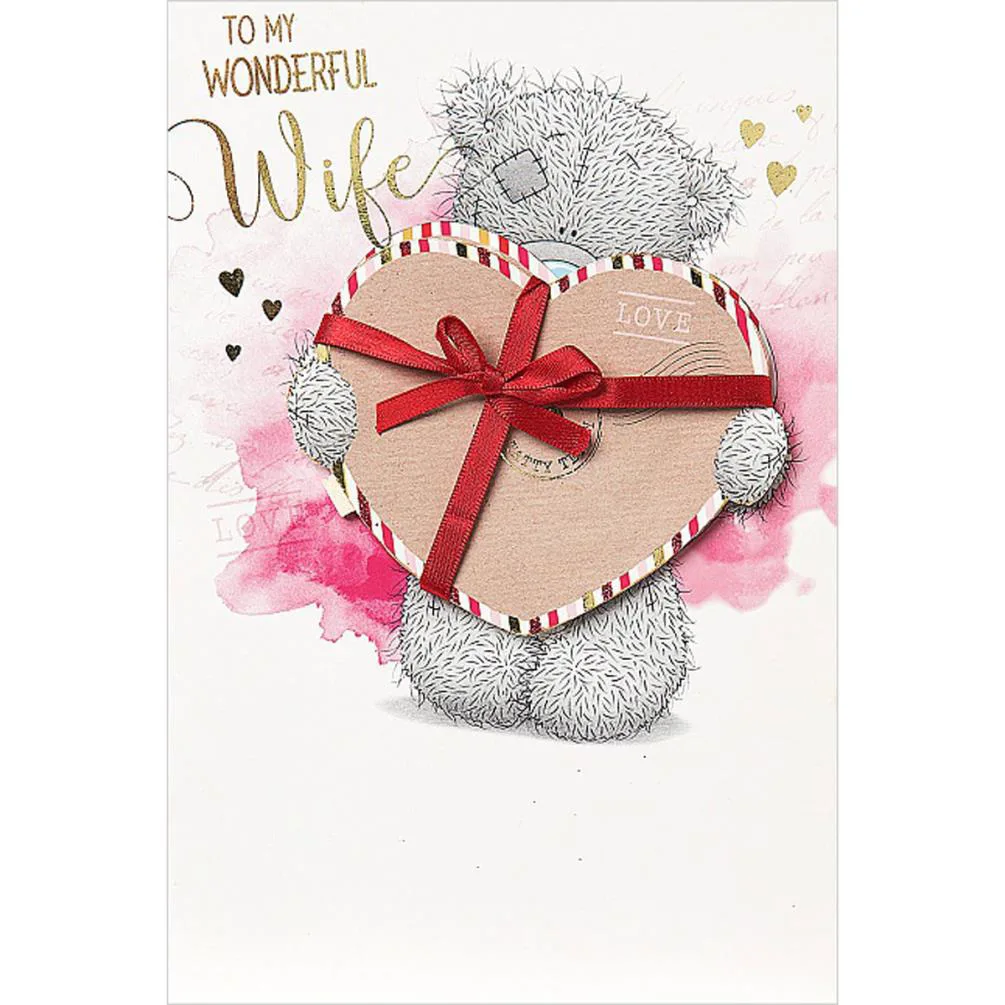 Wonderful Wife Handmade Me to You Bear Valentines Day Card