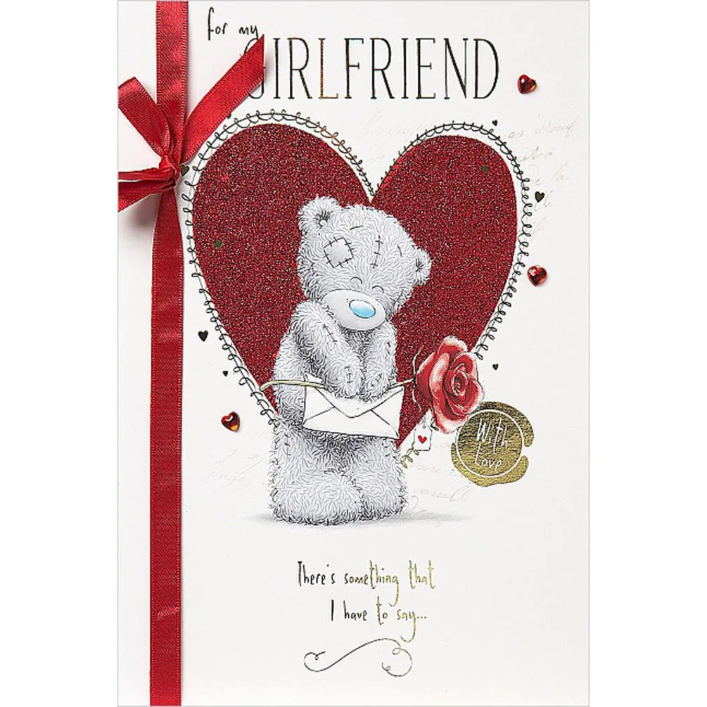 For My Girlfriend Handmade Me to You Bear Valentines Day Card