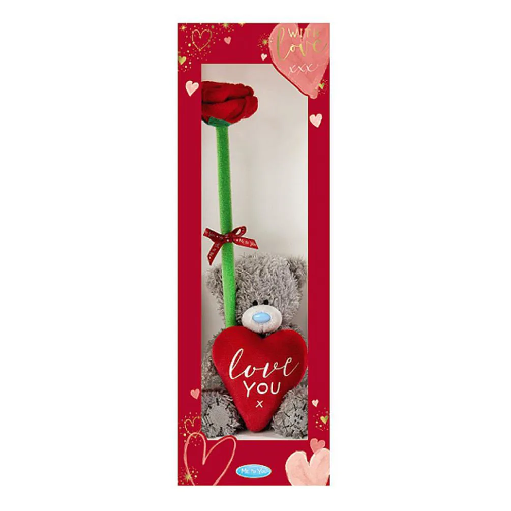 4" Love You Me to You Bear &amp; Rose Gift Set