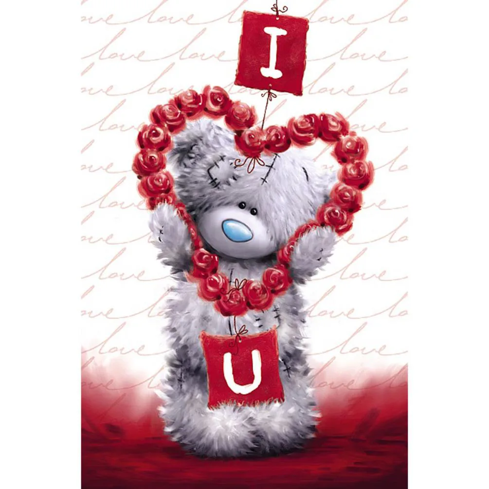 Tatty Teddy Holding Flower Heart Me to You Bear Valentines Day Card