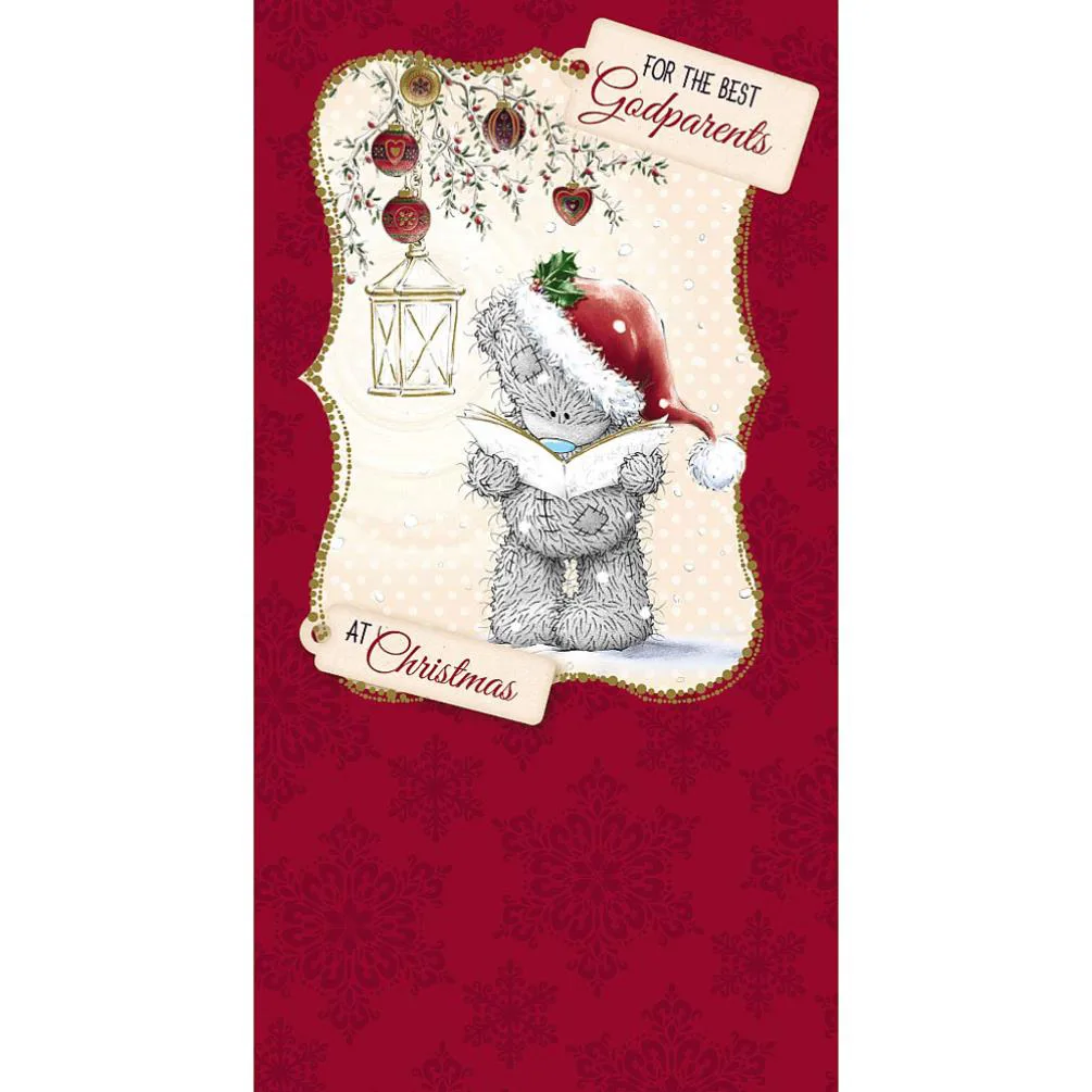 Godparents Me to You Bear Christmas Card