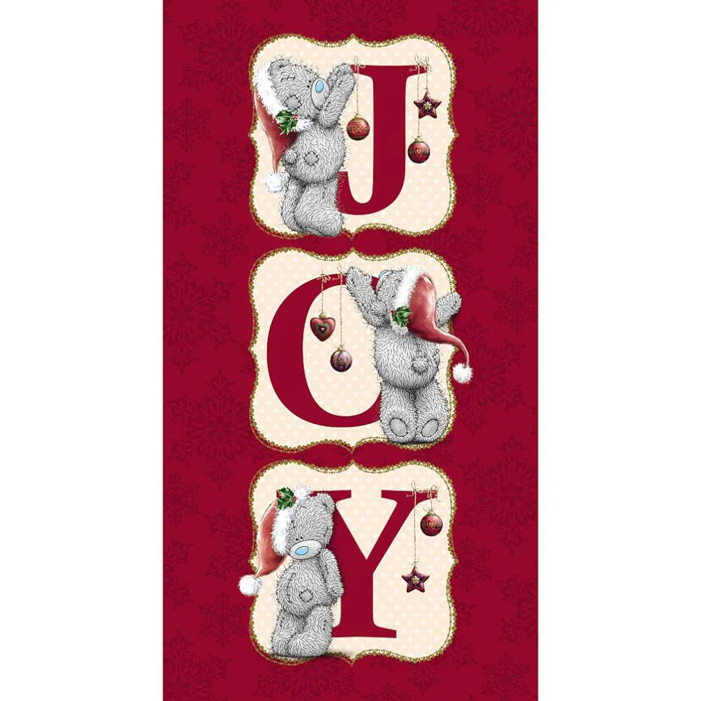 JOY Letters Me to You Bear Christmas Card