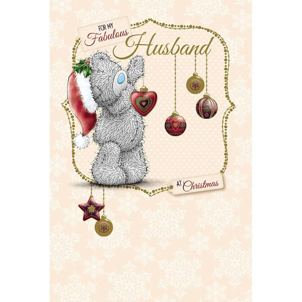 Fabulous Husband Me to You Bear Christmas Card