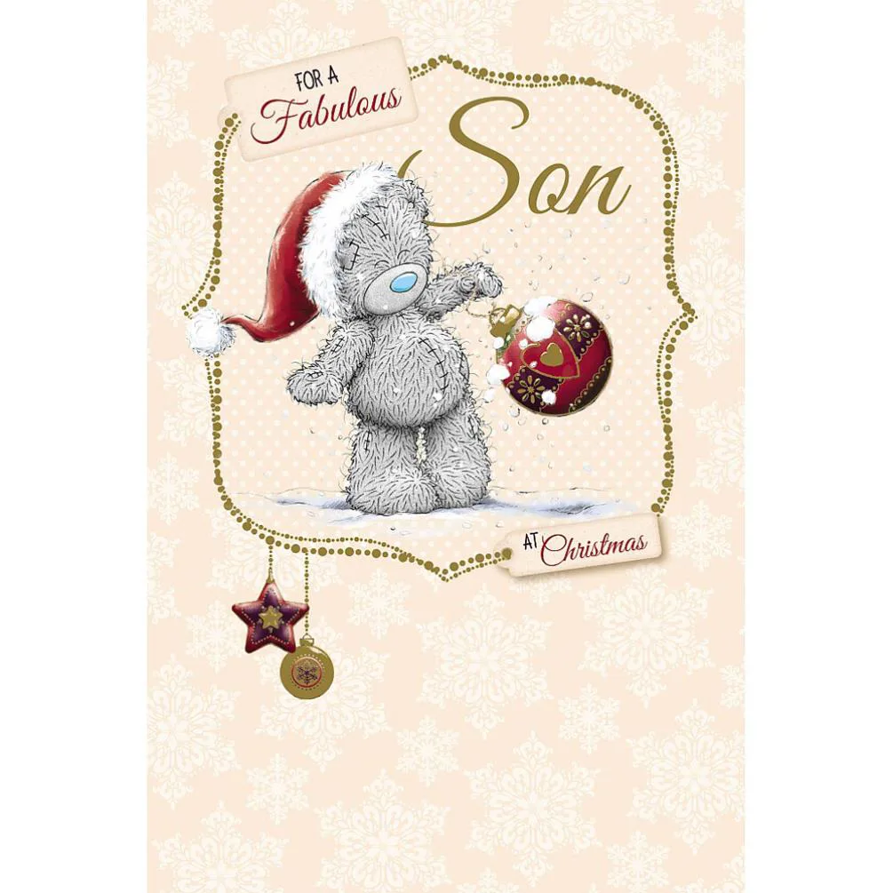 Son Me to You Bear Christmas Card
