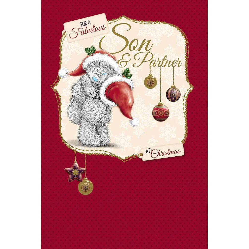 Son And Partner Me to You Bear Christmas Card