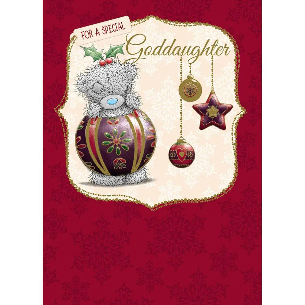 Goddaughter Me to You Bear Christmas Card