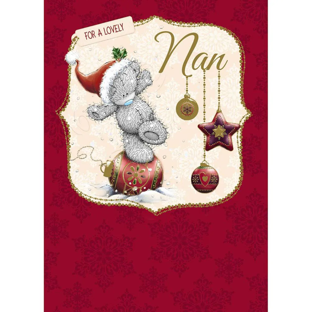 Nan Me to You Bear Christmas Card