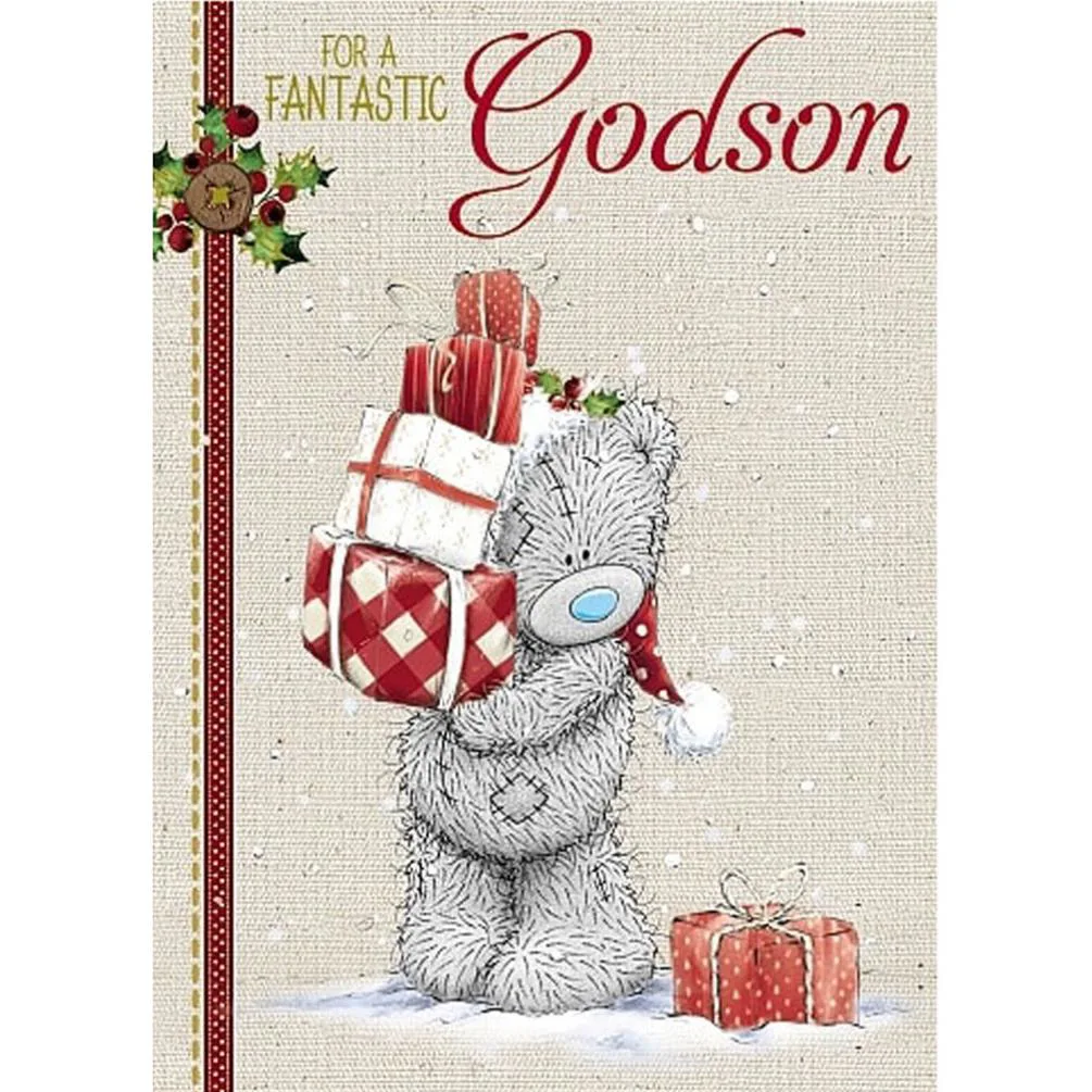 Fantastic Godson Me to You Bear Christmas Card