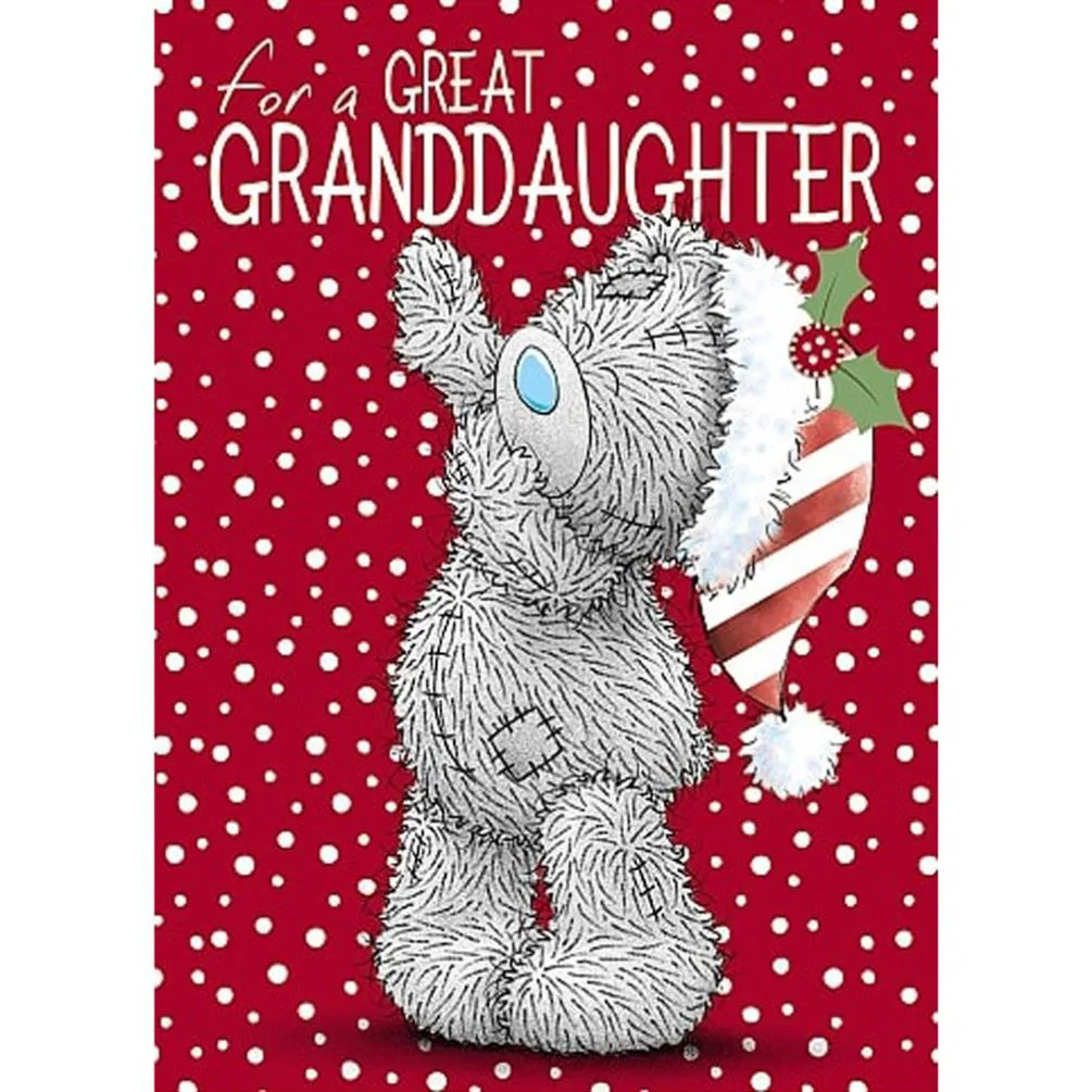 Great Granddaughter Me to You Bear Christmas Card
