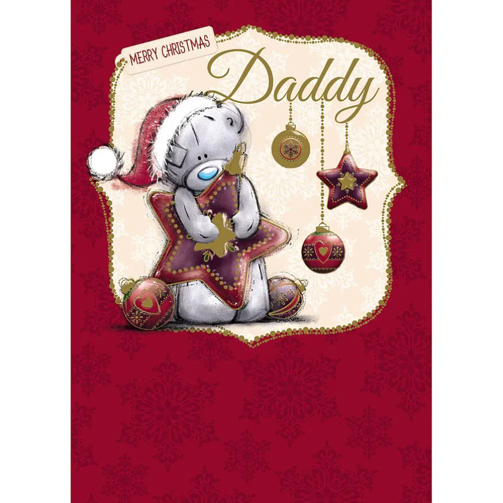 Daddy Me to You Bear Christmas Card