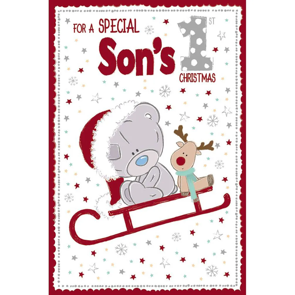 Special Sons 1st Christmas Me to You Bear Christmas Card