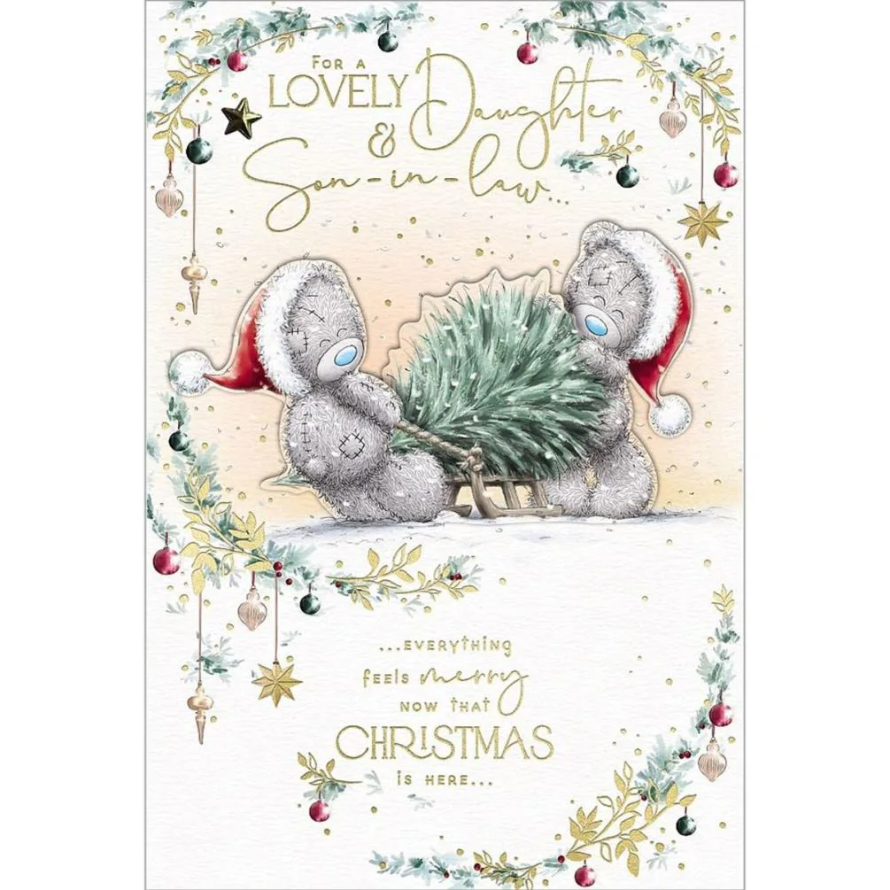Daughter &amp; Son in Law Handmade Me to You Bear Christmas Card