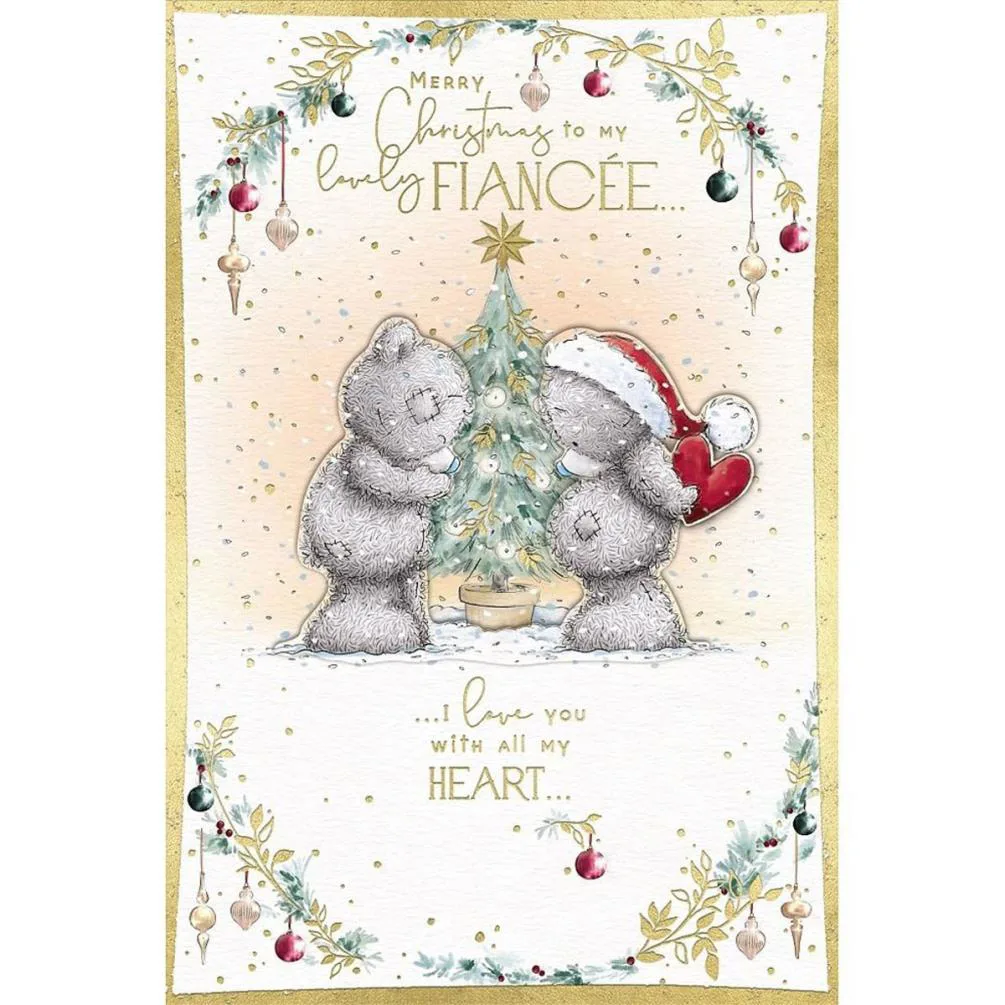 Lovely Fiancee Handmade Me to You Bear Christmas Card
