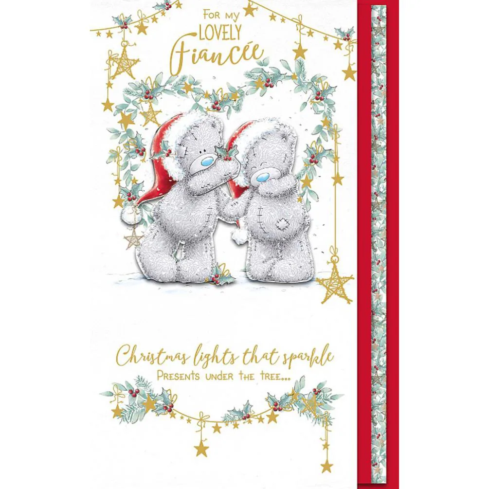 Lovely Fiancée Handmade Me to You Bear Christmas Card
