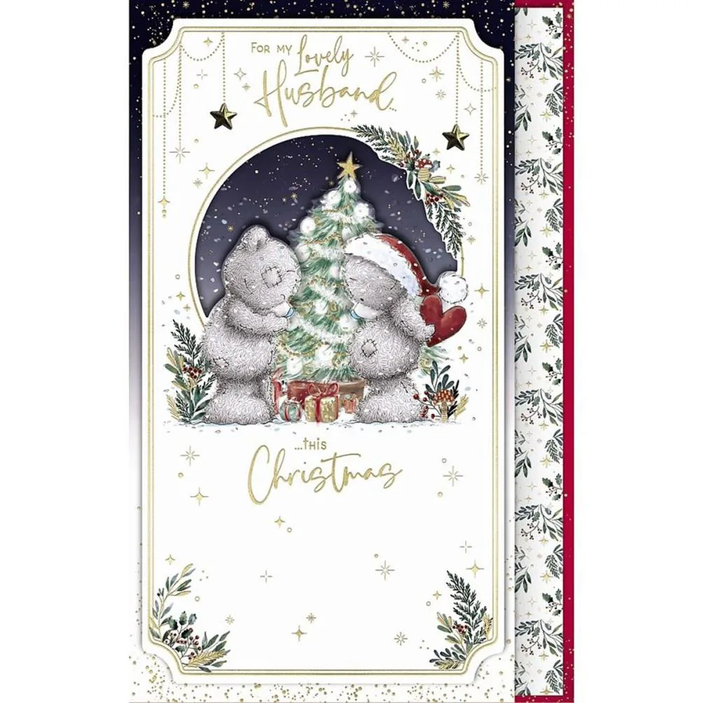 Lovely Husband Handmade Me to You Bear Christmas Card