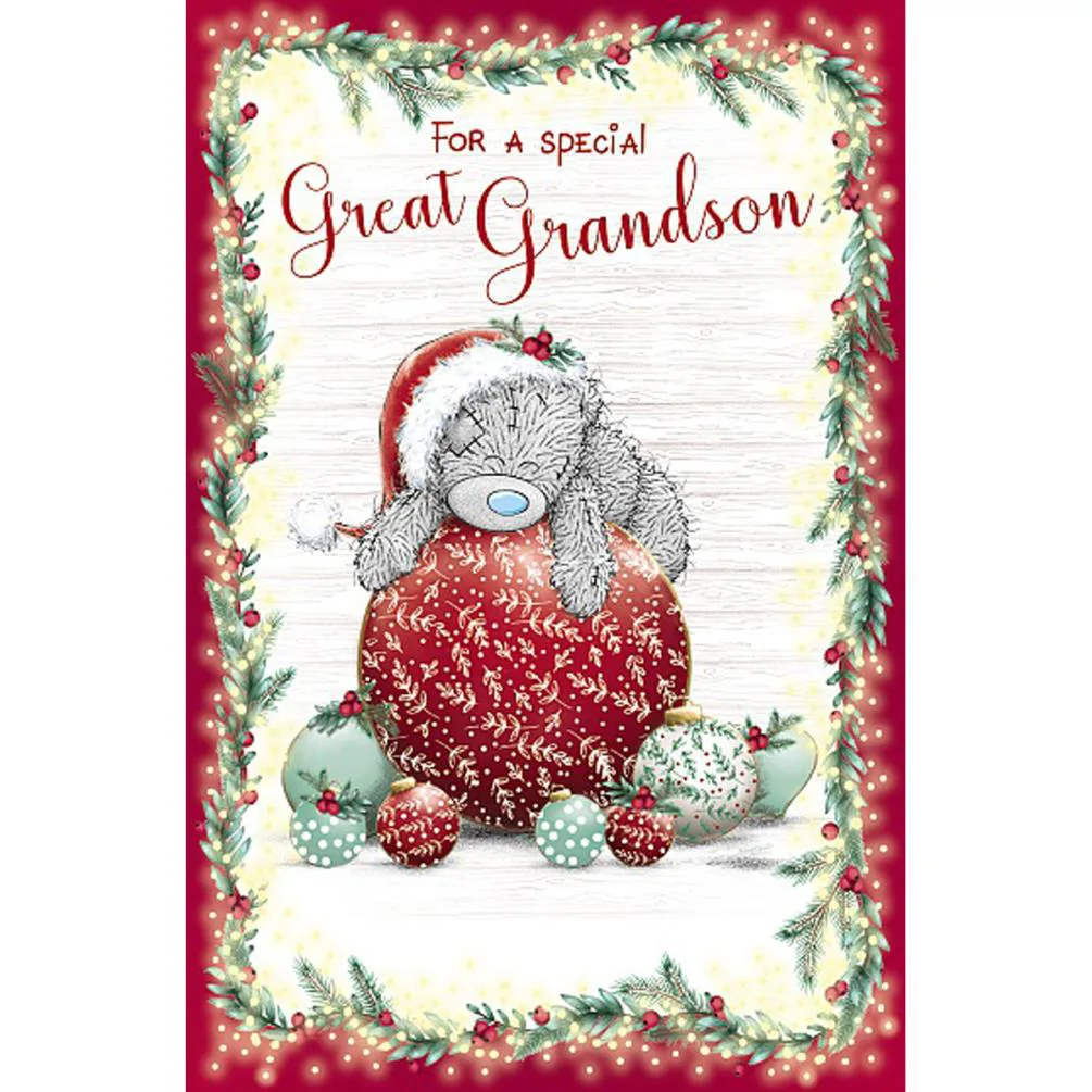 Great Grandson Me to You Bear Christmas Card