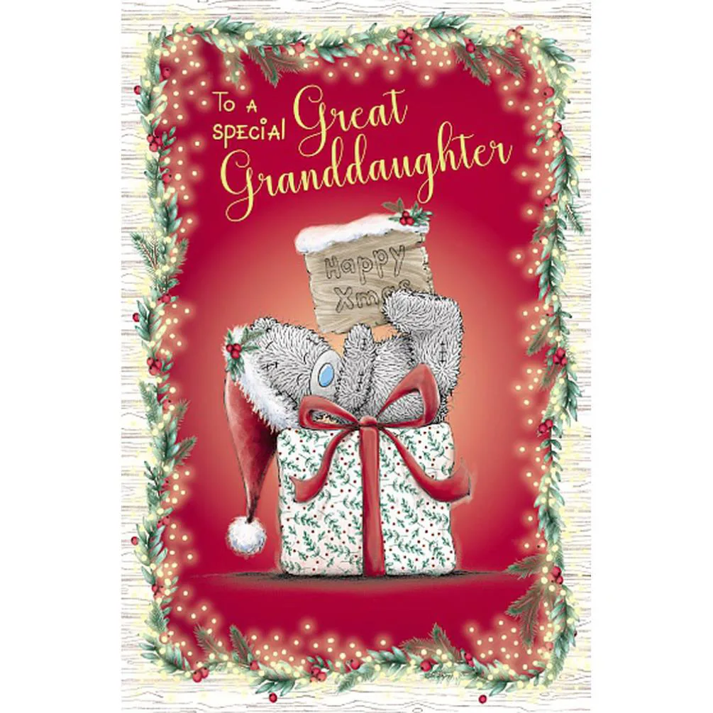 Great Granddaughter Me to You Bear Christmas Card