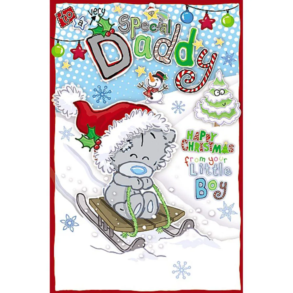 Daddy From Little Boy My Dinky Me to You Bear Christmas Card
