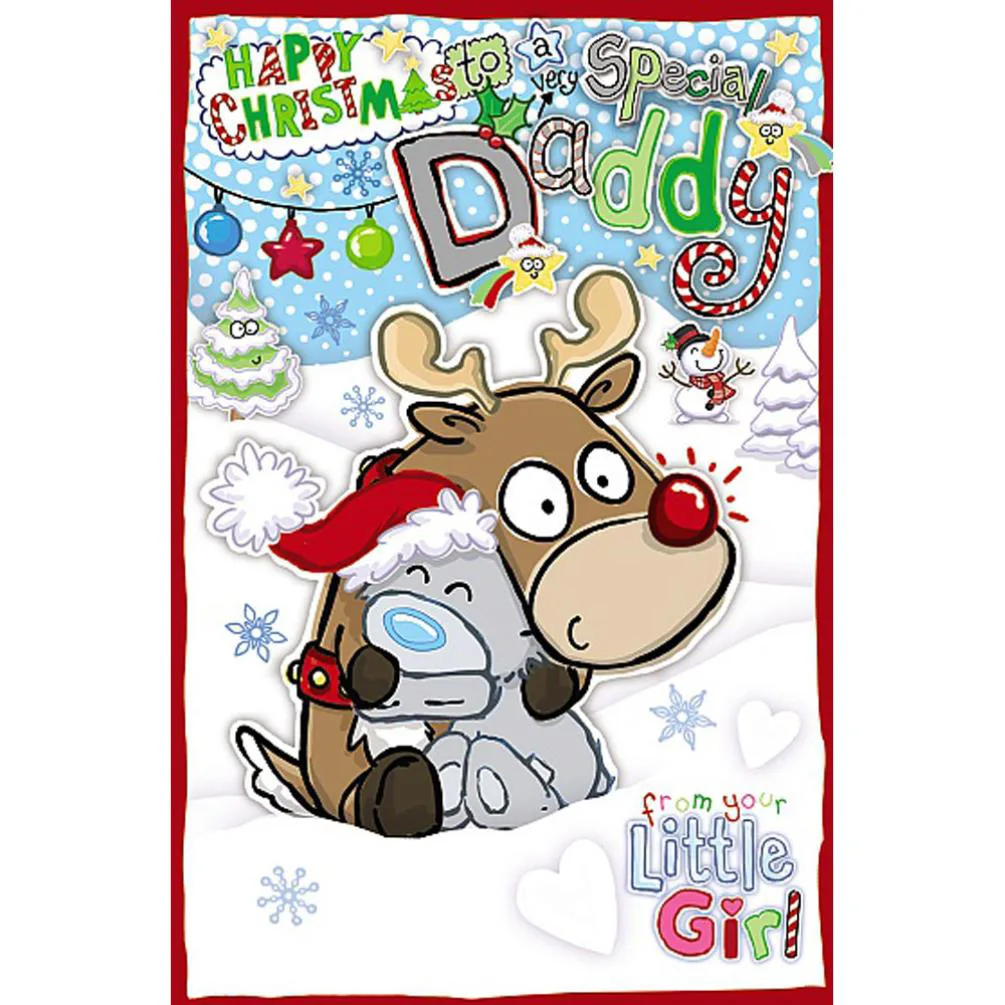 Daddy From Little Girl My Dinky Me to You Bear Christmas Card