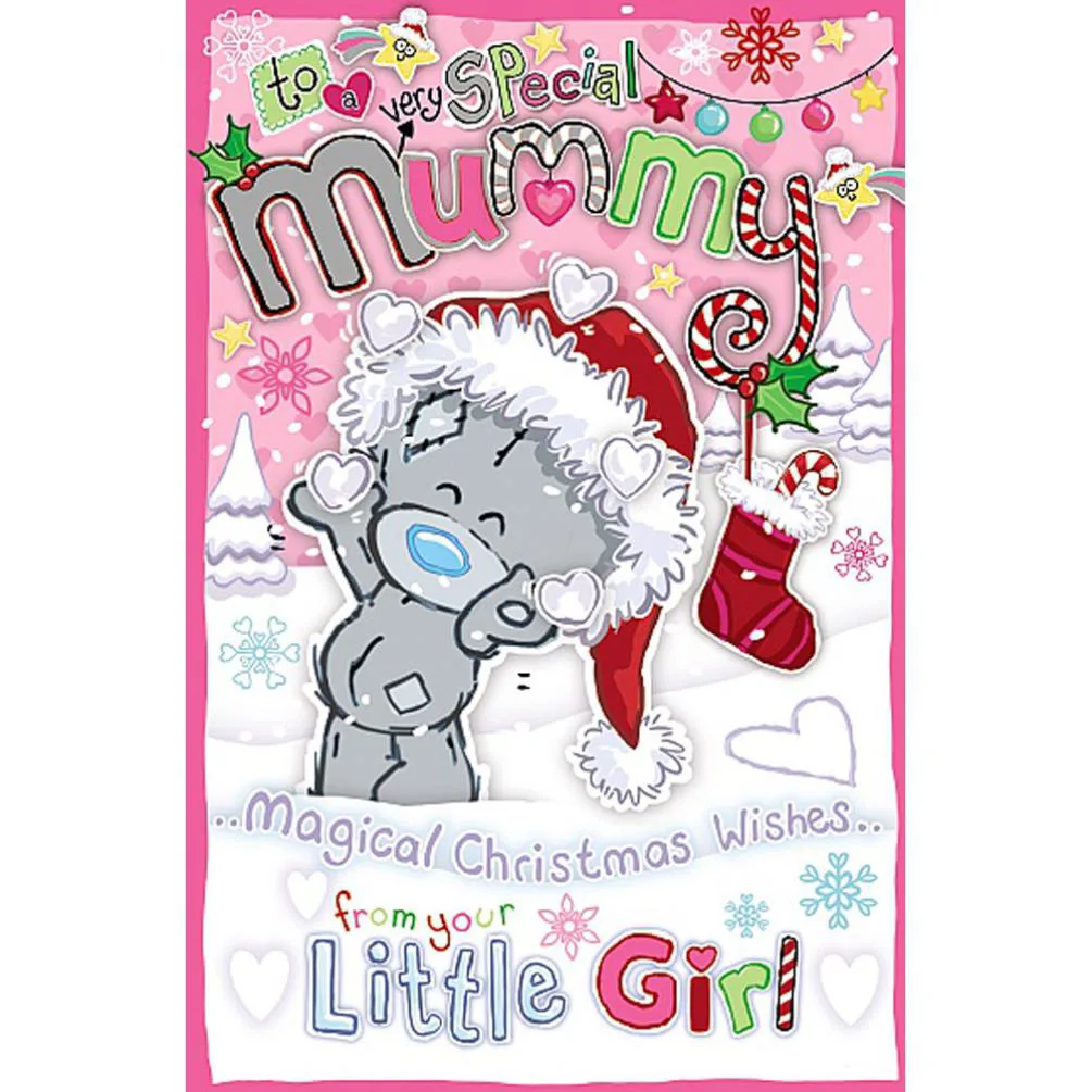 Mummy From Little Girl My Dinky Me to You Bear Christmas Card