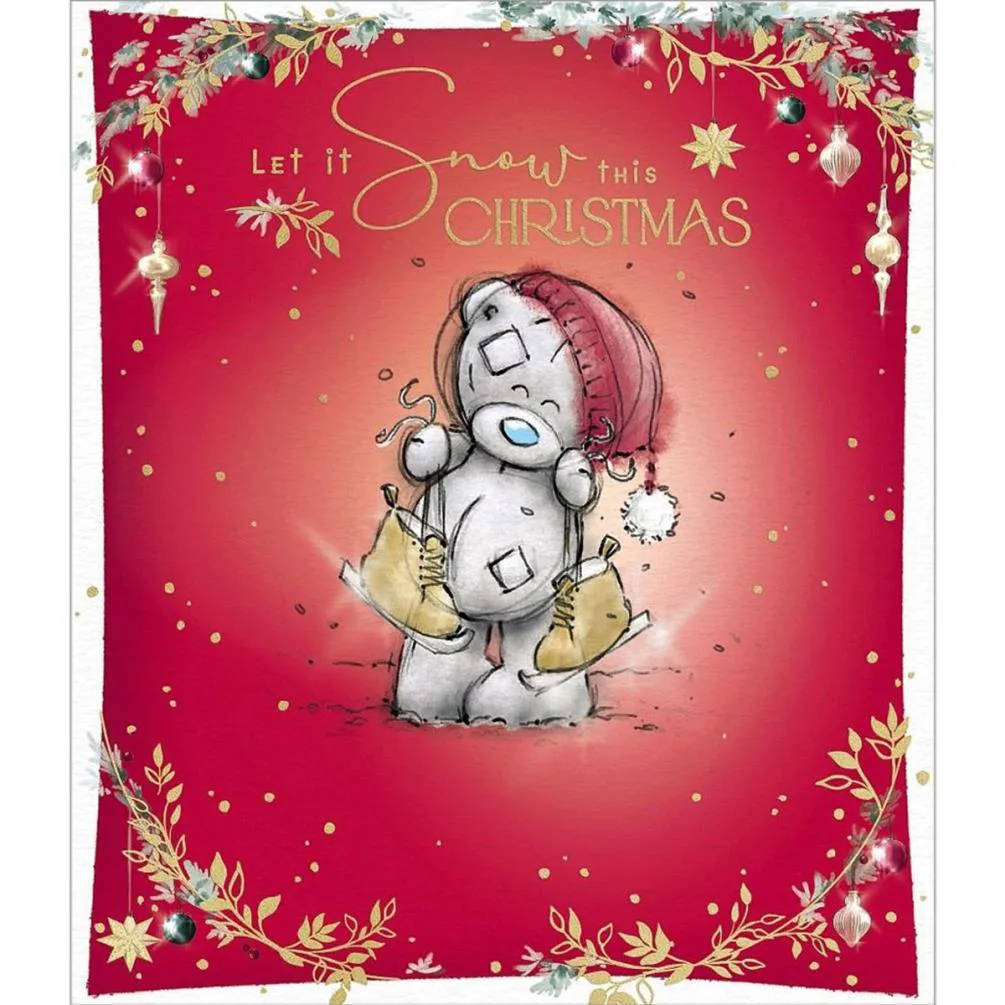 Let It Snow Sketchbook Me to You Bear Christmas Card